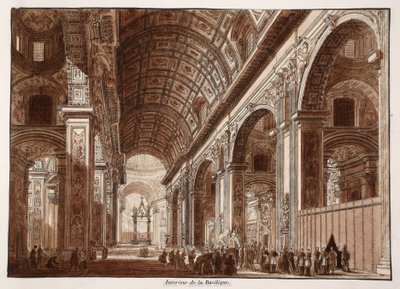 Intérieur de la basilique Saint-Pierre, 1833 - Agostino Tofanelli